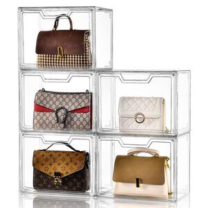 6131 Purse Organizer for Closet,Clear Acrylic Display Case for Handbag
